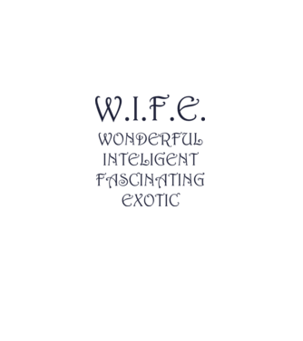 W.I.F.E. minta sötétkék pólón
