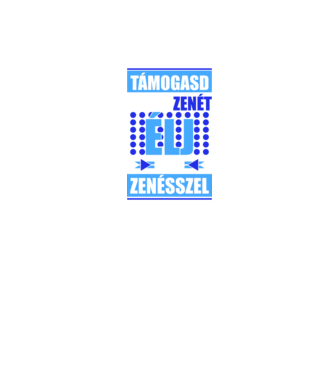 Élj zenésszel minta fekete/piros pólón