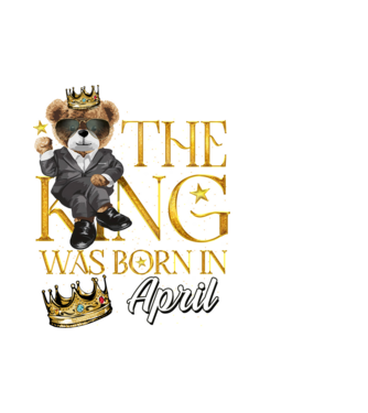 The king was born int APRIL minta fehér pólón