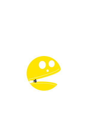 zippy face minta fekete pólón
