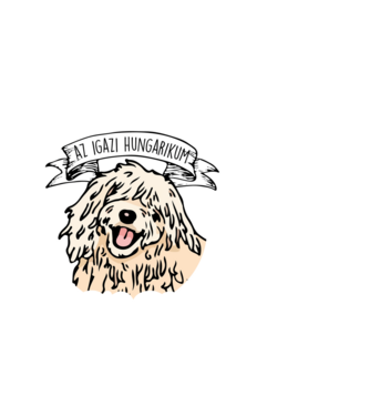 Hungarikum kutyáink komondor minta fehér pólón