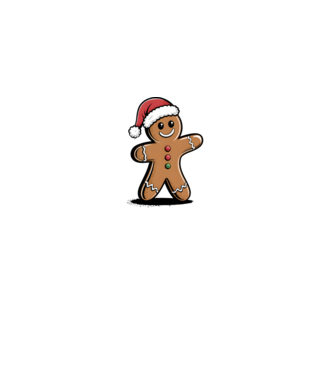 Ő az én édesem Mézeskalács fekete pólóra  minta fekete pólón