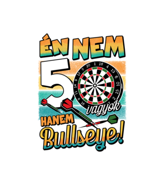 Darts Szülinap 50 éves minta fehér pólón