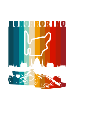 Hungaroring colorful minta fekete pólón