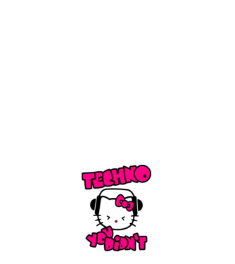 Hello Kitty - Techno You Didn't minta világos rózsaszín pólón