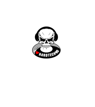hardtechno_outline.eps minta fehér pólón