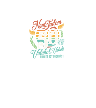 Szülinapos fogadás retro 50 éves minta fekete pólón