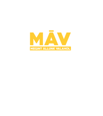 MÁV már megit állunk valahol minta királykék pólón