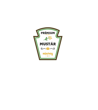 Premium mustar minta szürke pólón