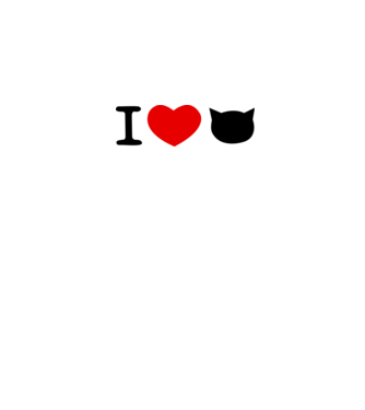 I love cica minta fehér/piros pólón