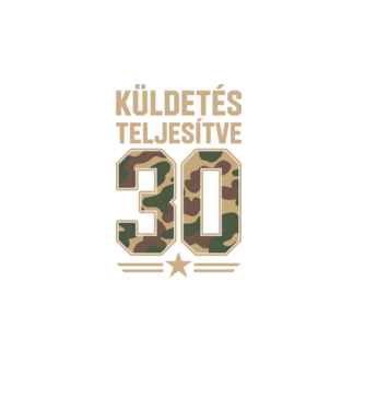 Küldetés teljesítve 30 minta türkiz pólón