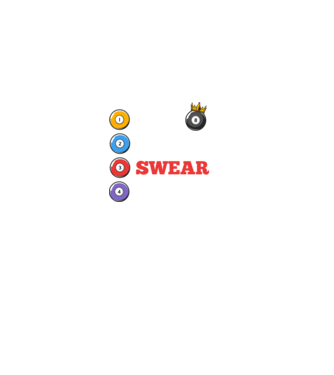 Aim Shoot Swear Repeat v2 minta fekete pólón