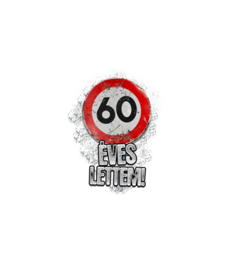 Speedlimit 60 éves minta fehér pólón