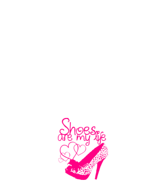 shoes are my life minta világos rózsaszín pólón