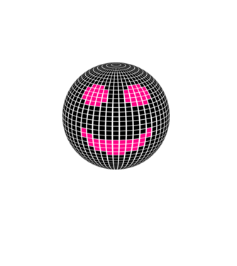 Disco Smile minta fehér pólón