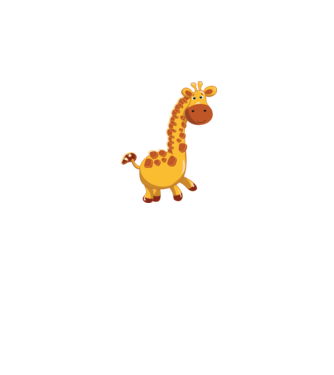 Cute giraffe  minta fekete pólón