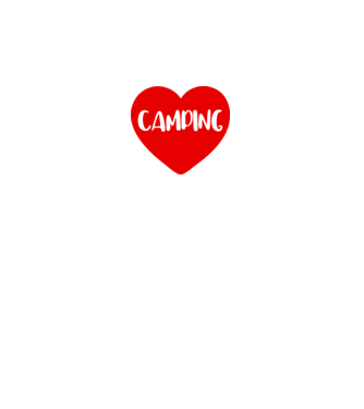 Camping heart minta fehér pólón