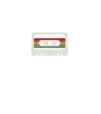 retro tape 1971 vintage minta fekete pólón