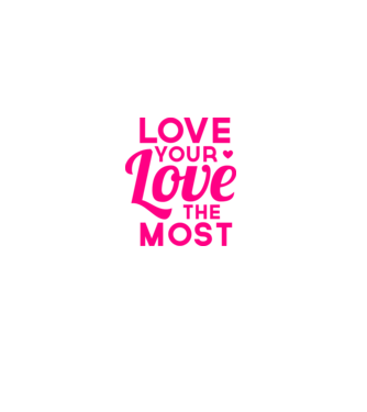 love most minta fehér pólón