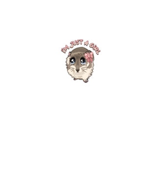 Sad coquette hamster meme felirattal minta fehér pólón