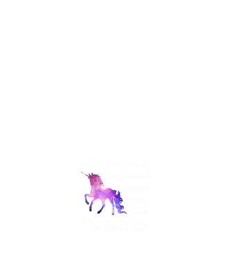 Always be UNICORN minta fehér pólón