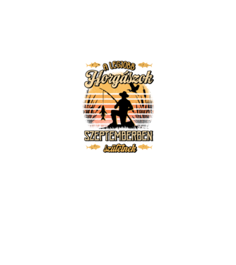 Születésnapos Horgász SZEPTEMBER minta fekete pólón