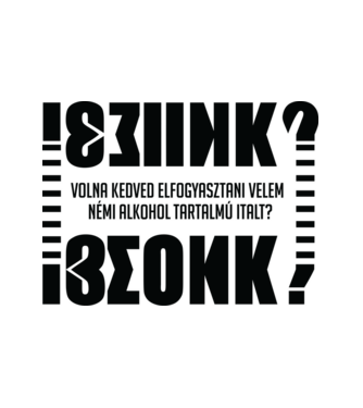 Rejtett üzenet Iszunk minta fehér pólón