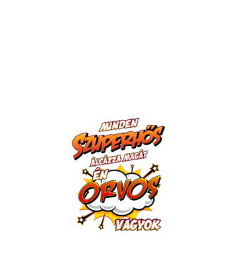 Szuperhős álca orvos minta fehér pólón