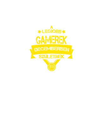 Csillagos legjobb szülinapos gamerek DECEMBER minta almazöld pólón