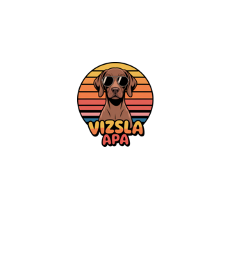 Vizsla Apa minta fekete pólón