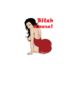 pinup minta fehér pólón