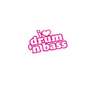 I Love DnB minta sárga pólón