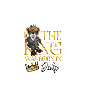 The king was born int JULY minta fehér pólón