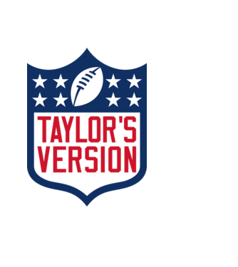 Taylor Swift football logo minta világoskék pólón