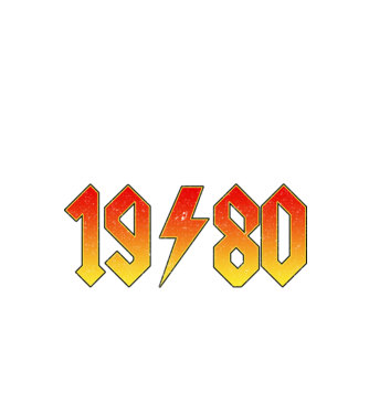 Rock születésnap 1980 MÁJUS minta fekete pólón