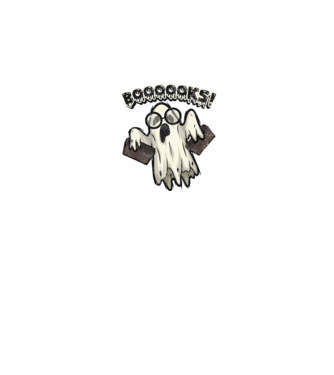 Spooky booookworm minta fekete pólón