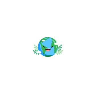 Earth smiley minta fehér pólón