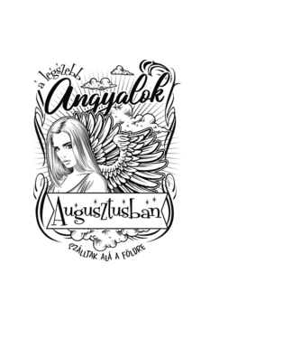 Legszebb szülinapos angyal AUGUSZTUS LGHT minta fekete pólón