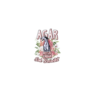 FLORAL DOGGO  agár minta fehér pólón
