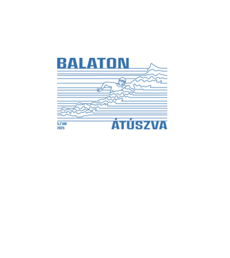Balaton átúszva minta fehér pólón