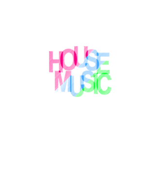 house music minta fekete pólón