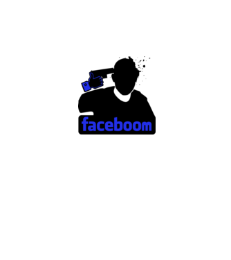 Faceboom minta fehér pólón