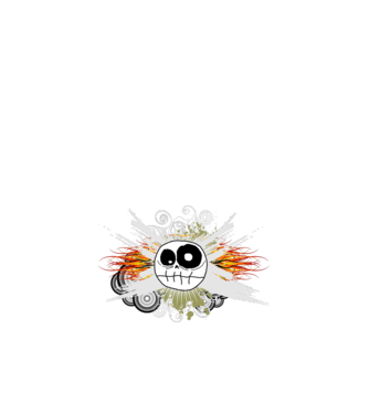 funnyskull minta fehér pólón