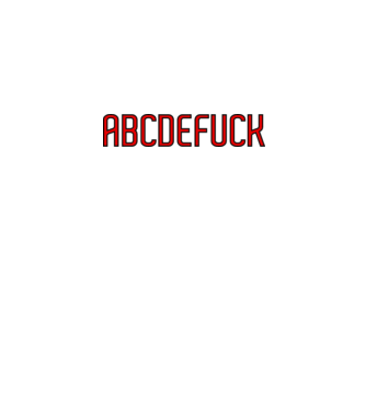 abcdfuck minta fehér pólón
