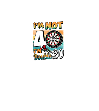 Darts Birthday 40 years old minta fekete pólón