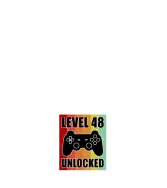 level 48 unlocked retro gamer minta fehér pólón