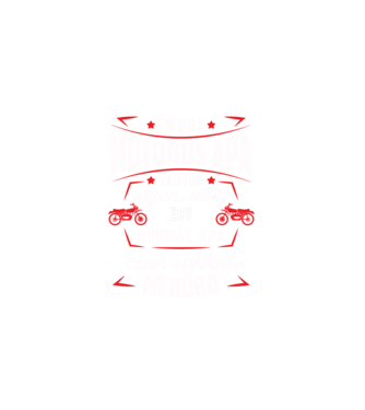 Menő Motoros apa minta fekete pólón