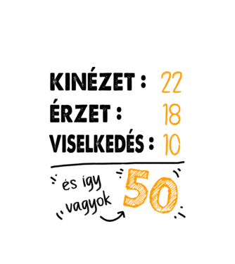 Kinézet, Érzet, Viselkedés 50 - Fehér alap minta fehér pólón