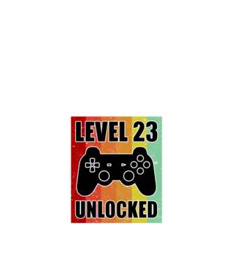 level 23 unlocked retro gamer minta fehér pólón
