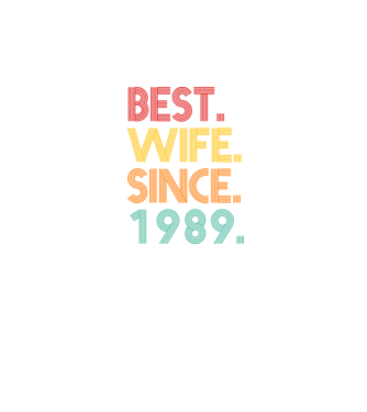 best wife since 1989 retro minta fekete pólón